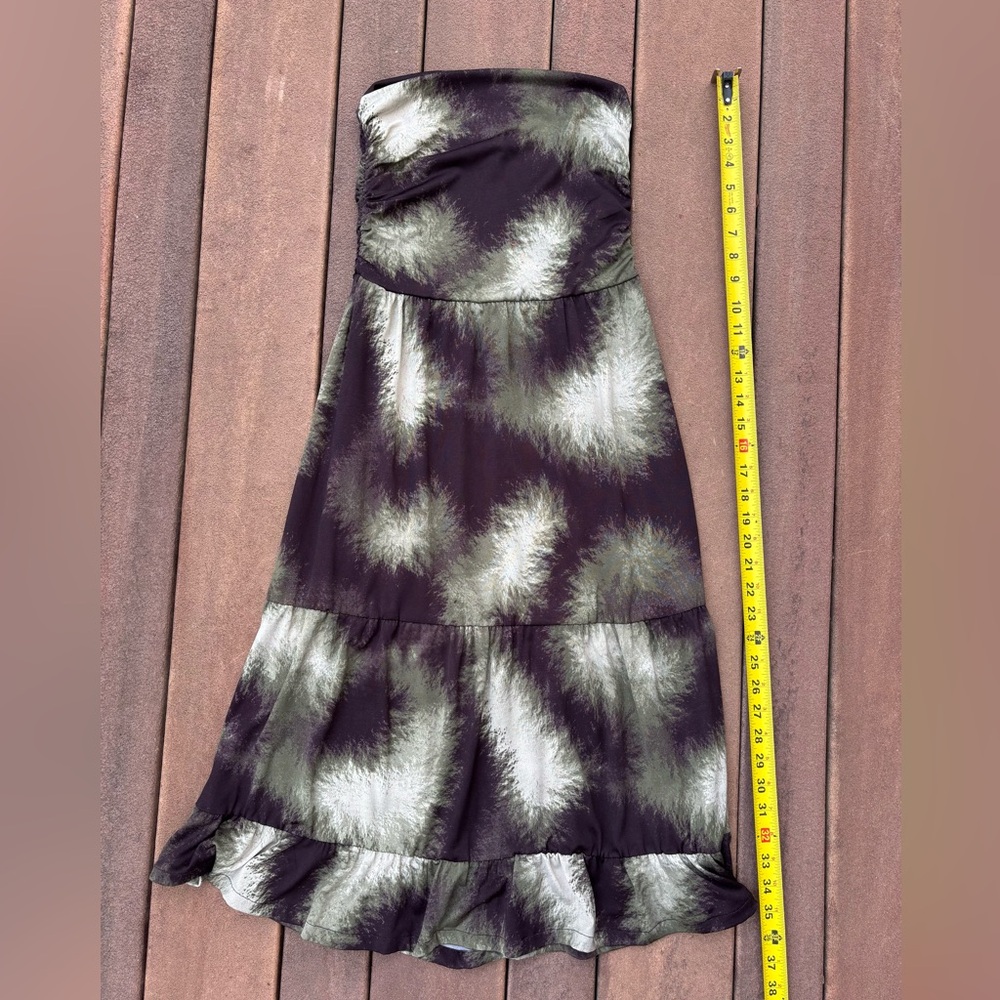 Strapless, tie-dye, midi dress Sz Small or Medium